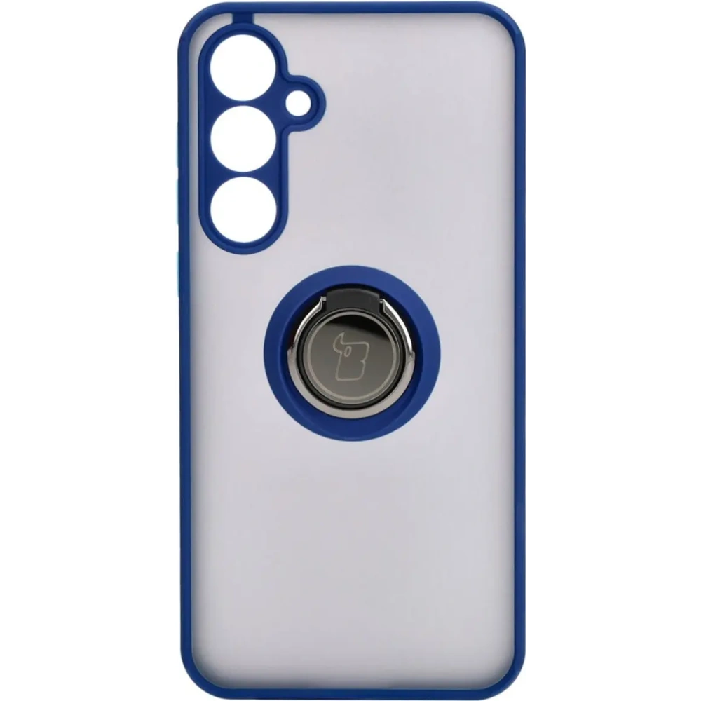 Hurtownia GSM - Etui z uchwytem na palec Bizon Case Hybrid Ring do Samsung Galaxy A55 5G kouřové s modrým rámečkem - BIZ4317 - {ean13} - Hurt