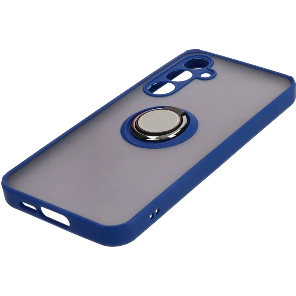 Hurtownia GSM - Etui z uchwytem na palec Bizon Case Hybrid Ring do Samsung Galaxy A55 5G kouřové s modrým rámečkem - BIZ4317 - {ean13} - Hurt
