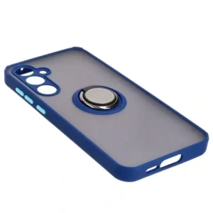 Wholesale Bizon Case Hybrid Ring Samsung Galaxy A55 5G smoky with a navy blue frame - BIZ4317 - {ean13} - Hurt
