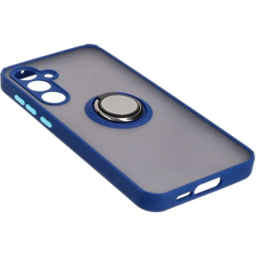 Hurtownia GSM - Etui z uchwytem na palec Bizon Case Hybrid Ring do Samsung Galaxy A55 5G kouřové s modrým rámečkem - BIZ4317 - {ean13} - Hurt