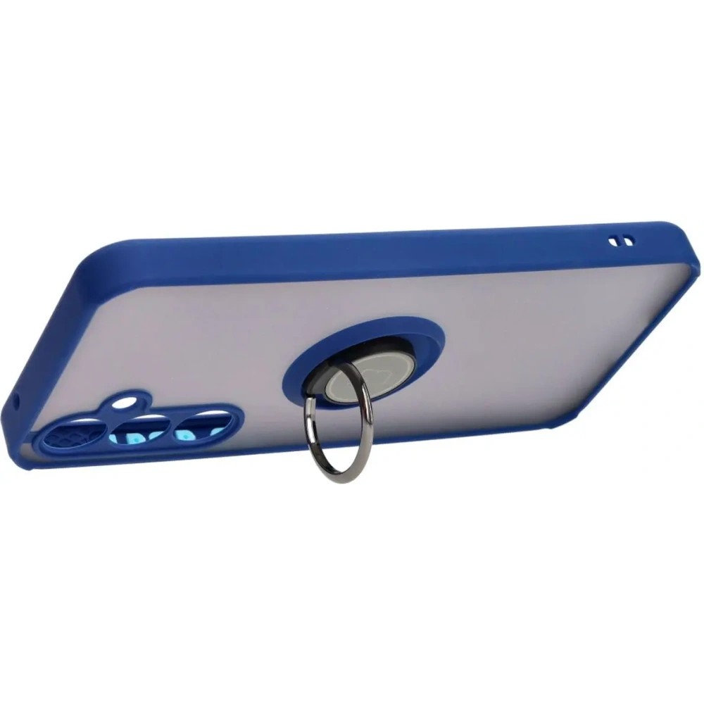 Hurtownia GSM - Etui z uchwytem na palec Bizon Case Hybrid Ring do Samsung Galaxy A55 5G kouřové s modrým rámečkem - BIZ4317 - {ean13} - Hurt