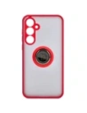 Wholesale Bizon Case Hybrid Ring Samsung Galaxy A55 5G smoky with a red frame - BIZ4318 - {ean13} - Hurt