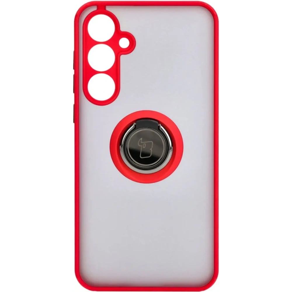 Wholesale Bizon Case Hybrid Ring Samsung Galaxy A55 5G smoky with a red frame - BIZ4318 - {ean13} - Hurt