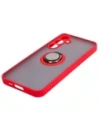 Wholesale Bizon Case Hybrid Ring Samsung Galaxy A55 5G smoky with a red frame - BIZ4318 - {ean13} - Hurt