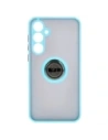 Hurtownia GSM - Bizon Case Hybrid Ring Samsung Galaxy A55 5G fumuriu cu un cadru de culoare albastră deschisă - BIZ4319 - {ean13} - Hurt