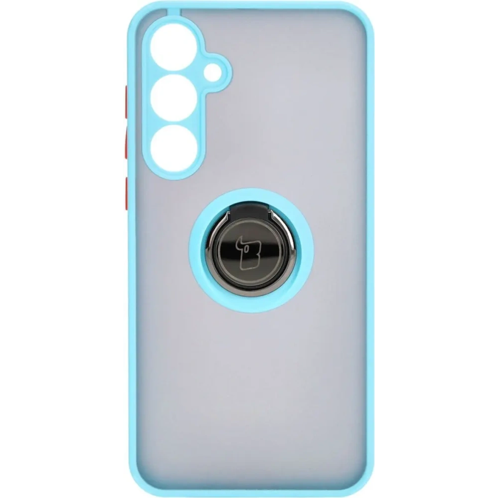 Hurtownia GSM - Bizon Case Hybrid Ring Samsung Galaxy A55 5G fumuriu cu un cadru de culoare albastră deschisă - BIZ4319 - {ean13} - Hurt