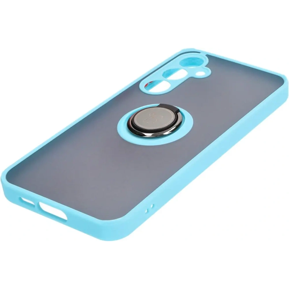 Wholesale Bizon Case Hybrid Ring Samsung Galaxy A55 5G smoky with a light blue frame - BIZ4319 - {ean13} - Hurt