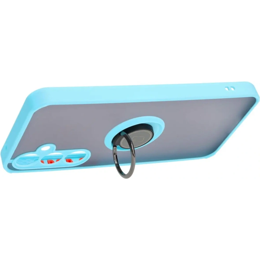 Wholesale Bizon Case Hybrid Ring Samsung Galaxy A55 5G smoky with a light blue frame - BIZ4319 - {ean13} - Hurt