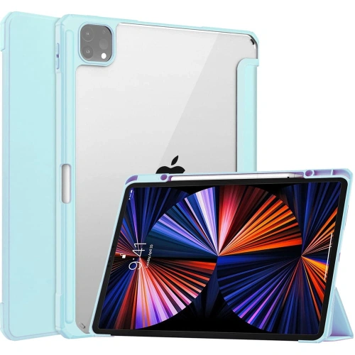 Etui Bizon Case Tab Clear Matt do Apple iPad Pro 12.9 2022/2021/2020/2018 błękitne