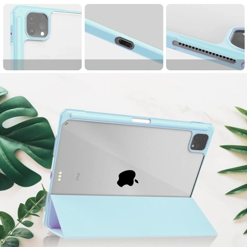 Etui Bizon Case Tab Clear Matt do Apple iPad Pro 12.9 2022/2021/2020/2018 błękitne