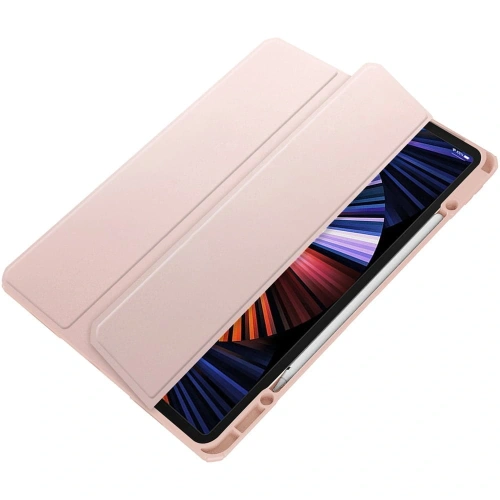 Etui Bizon Case Tab Clear Matt do Apple iPad Pro 12.9 2022/2021/2018 różowozłote