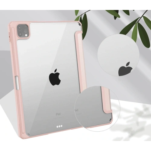 Etui Bizon Case Tab Clear Matt do Apple iPad Pro 12.9 2022/2021/2018 różowozłote