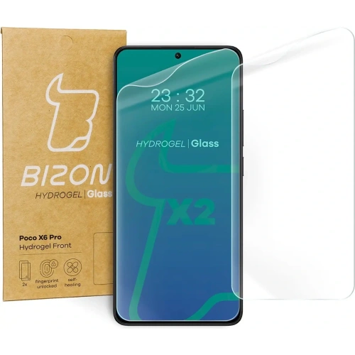 Folia hydrożelowa na ekran Bizon Glass Hydrogel Front do Xiaomi Poco X6 Pro [2 PACK]