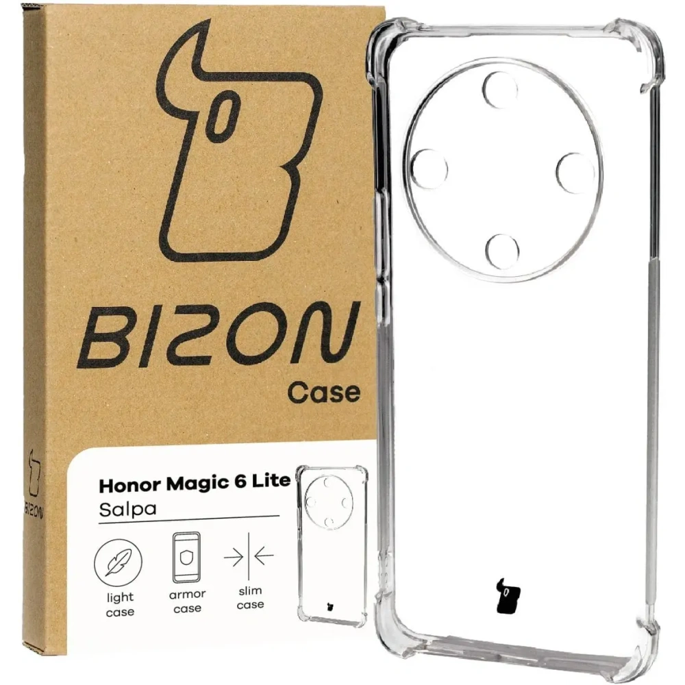 Hurtownia GSM - Elastyczne etui Bizon Case Salpa do Honor Magic6 Lite przezroczyste - BIZ4333 - {ean13} - Hurt