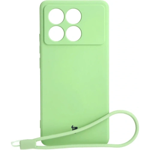 Etui Bizon Case Silicone Sq do Xiaomi Poco X6 Pro jasnozielone