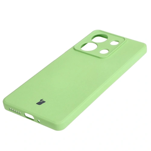 Etui Bizon Case Silicone Sq do Xiaomi Redmi Note 13 5G jasnozielone