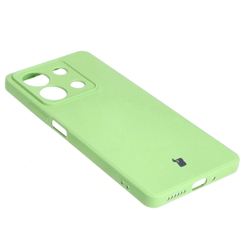 Etui Bizon Case Silicone Sq do Xiaomi Redmi Note 13 5G jasnozielone