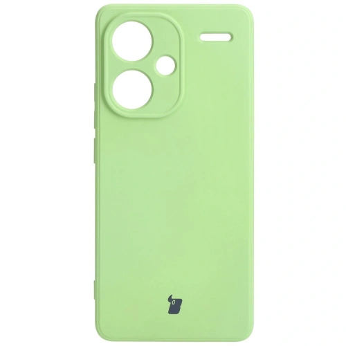 Etui Bizon Case Silicone Sq do Xiaomi Redmi Note 13 Pro+ 5G jasnozielone