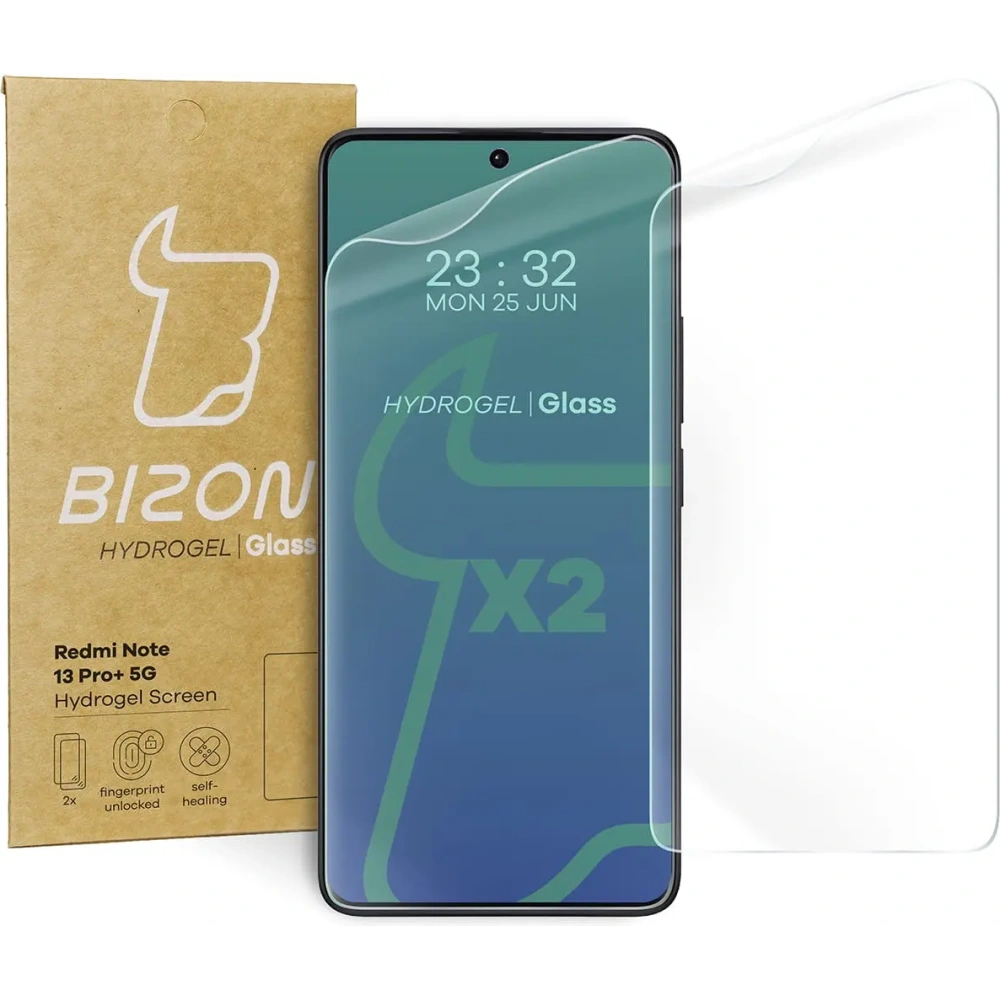 Hurtownia GSM - Bizon Glass Hydrogel Elülső Redmi Note 13 Pro+ 5G [2 PACK] - BIZ4354 - {ean13} - Hurt