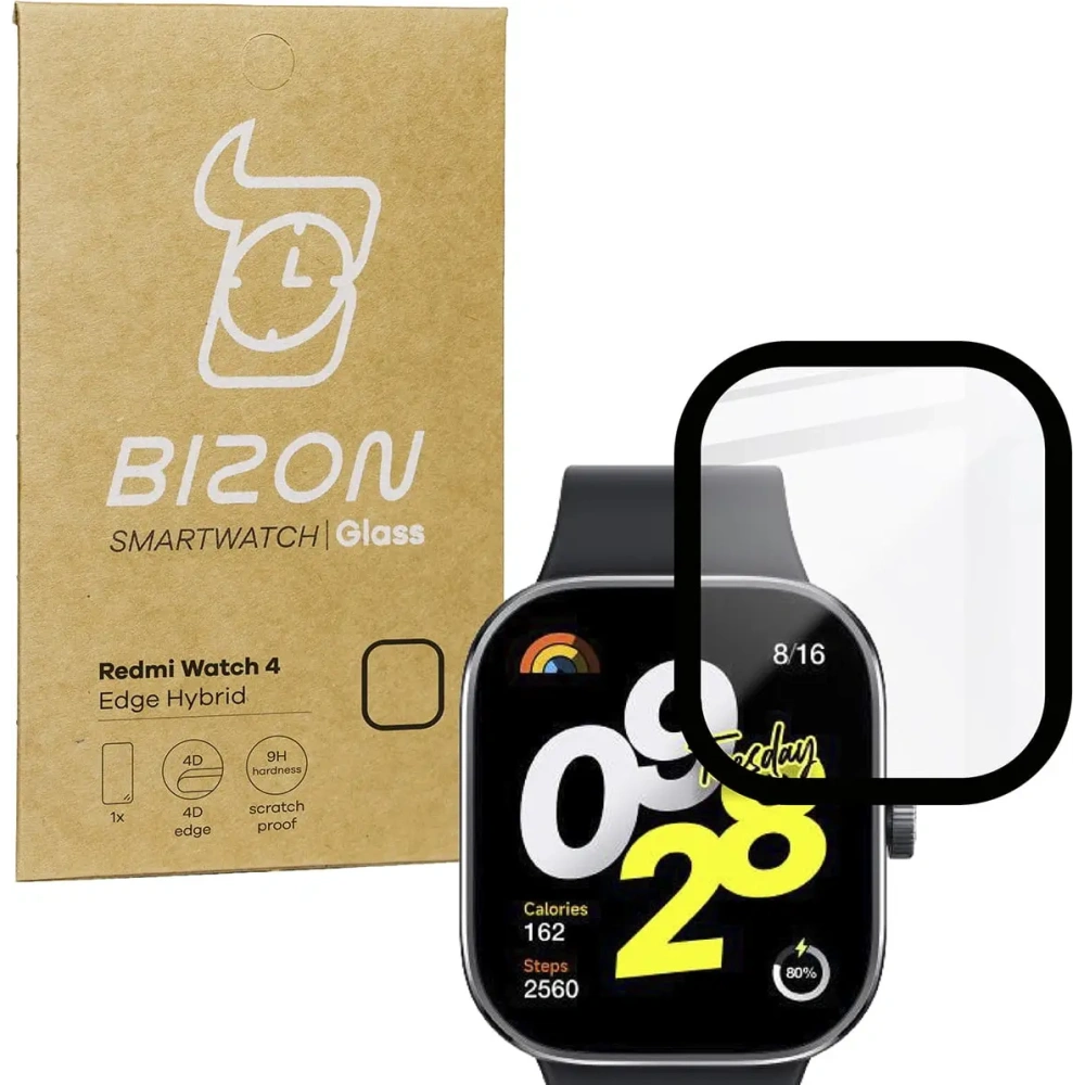 Wholesale Bizon Glass Watch Edge Hybrid Redmi Watch 4 black - BIZ4356 - {ean13} - Hurt