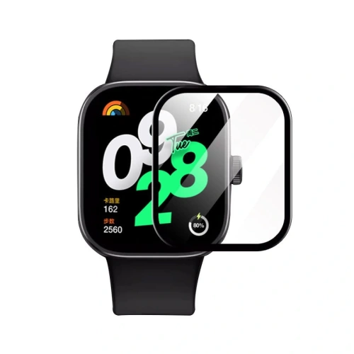 Szkło hybrydowe Bizon Glass Watch Edge Hybrid do Redmi Watch 4 czarne