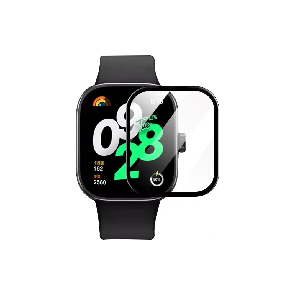 Hurtownia GSM - Szkło hybrydowe Bizon Glass Watch Edge Hybrid do Redmi Watch 4 czarne - BIZ4356 - {ean13} - Hurt