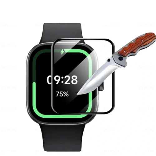 Szkło hybrydowe Bizon Glass Watch Edge Hybrid do Redmi Watch 4 czarne