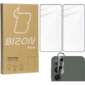 Hurtownia GSM - BIZON Edge 2x sticlă pentru ecran + sticlă pentru cameră Samsung Galaxy S24 - BIZ4358 - {ean13} - Hurt