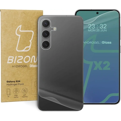 Folia hydrożelowa na tył i przód Bizon Glass Hydrogel Pack do Samsung Galaxy S24