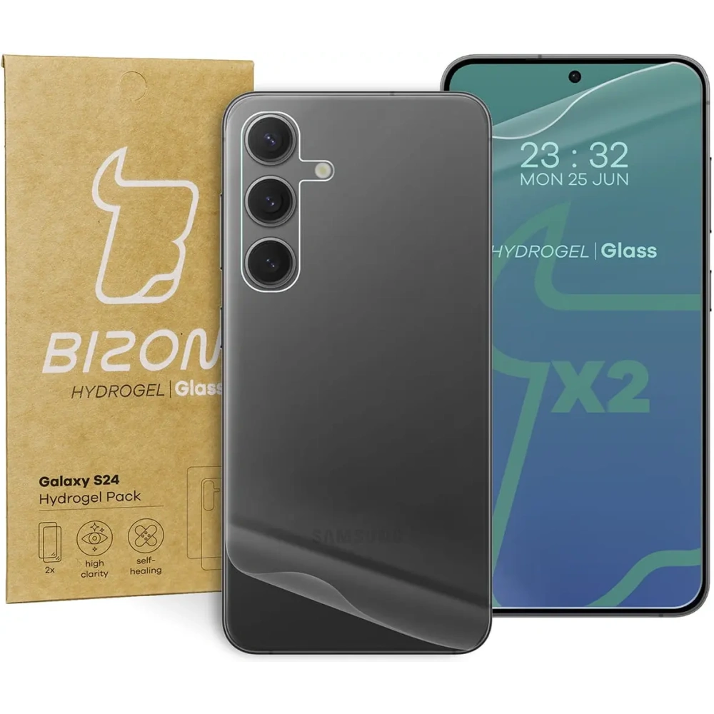 Hurtownia GSM - Folia hydrożelowa na tył i przód Bizon Glass Hydrogel Pack do Samsung Galaxy S24 - BIZ4359 - {ean13} - Hurt