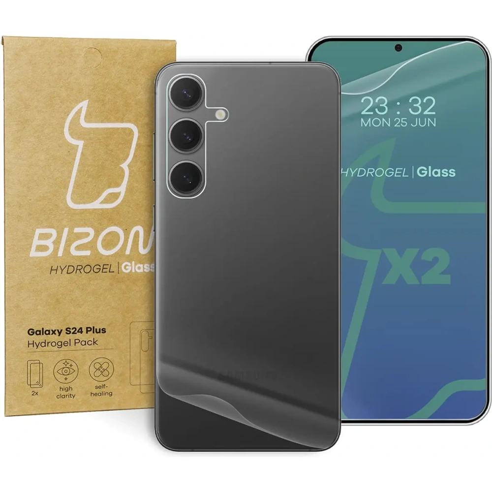 Hurtownia GSM - Folia hydrożelowa na tył i przód Bizon Glass Hydrogel Pack do Samsung Galaxy S24 Plus - BIZ4360 - {ean13} - Hurt