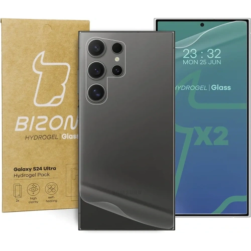 Folia hydrożelowa na tył i przód Bizon Glass Hydrogel Pack do Samsung Galaxy S24 Ultra