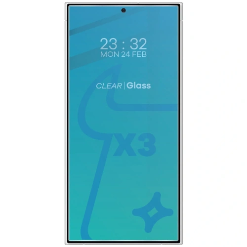 3x Szkło na ekran + szkło na aparat BIZON Clear do Samsung Galaxy S24 Ultra
