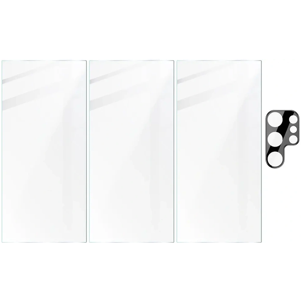Hurtownia GSM - 3x Szkło na ekran + szkło na aparat BIZON Clear do Samsung Galaxy S24 Ultra - BIZ4363 - {ean13} - Hurt