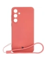 Etui Bizon Case Silicone do Samsung Galaxy A55 5G špinavě růžová