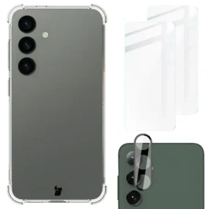 Hurtownia GSM - Etui + 2x sklo na obrazovku + objektiv Bizon Case Clear Pack do Samsung Galaxy S24 průhledné - BIZ4370 - {ean13} - Hurt
