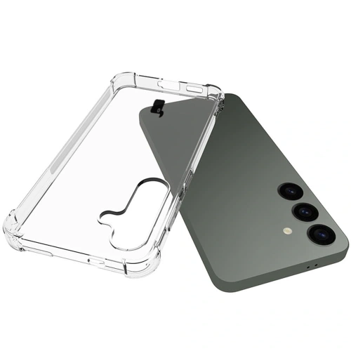 Etui + 2x szkło na ekran + obiektyw Bizon Case Clear Pack do Samsung Galaxy S24 przezroczyste