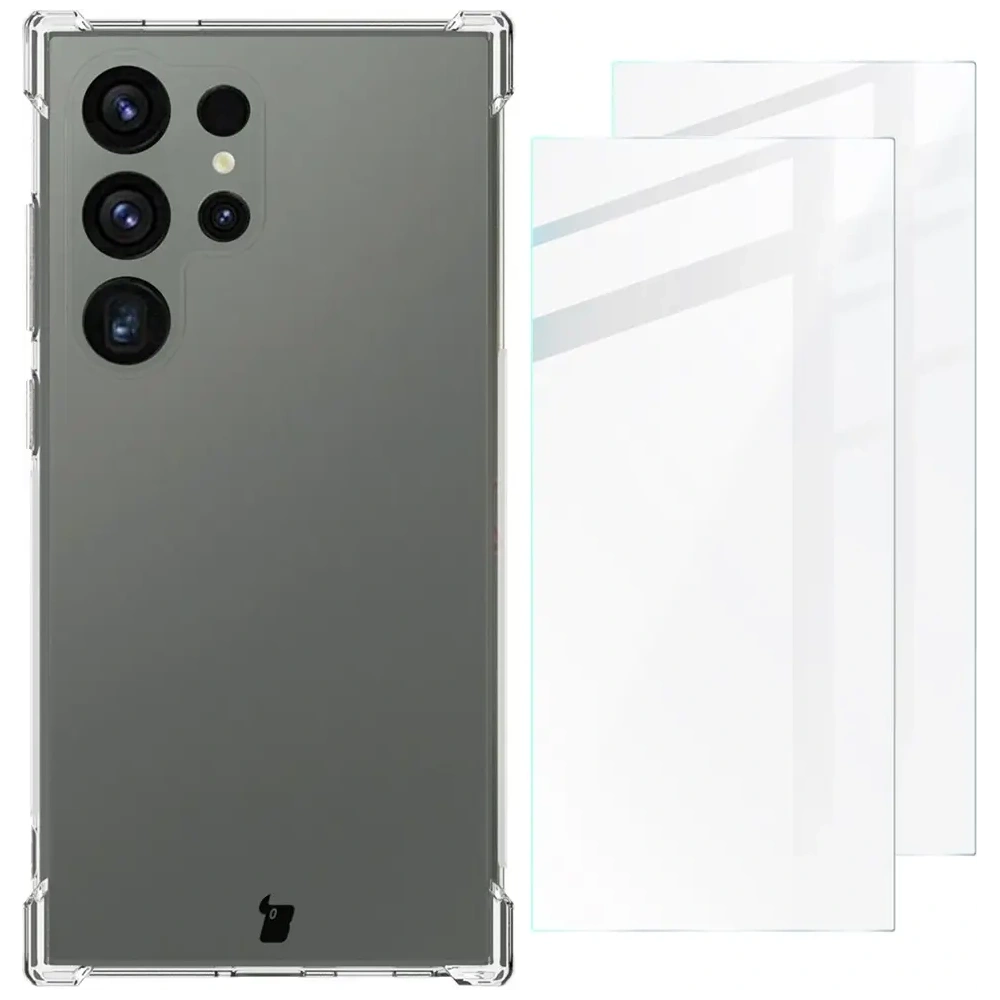 Hurtownia GSM - Etui + 2x szkło na ekran Bizon Case Clear Pack do Samsung Galaxy S24 Ultra przezroczyste - BIZ4371 - {ean13} - Hurt