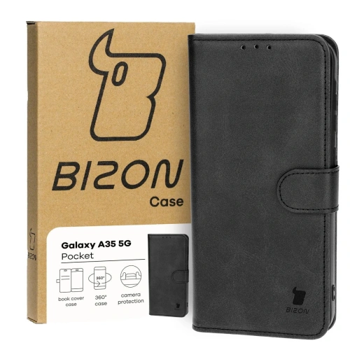 Etui z klapką Bizon Case Pocket do Samsung Galaxy A35 5G czarne
