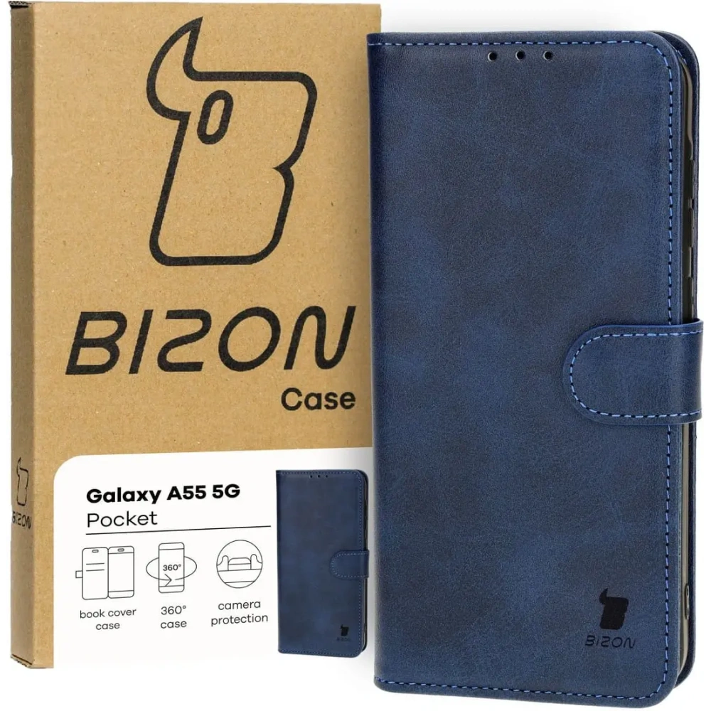Wholesale Bizon Case Pocket Samsung Galaxy A55 5G navy blue - BIZ4375 - {ean13} - Hurt