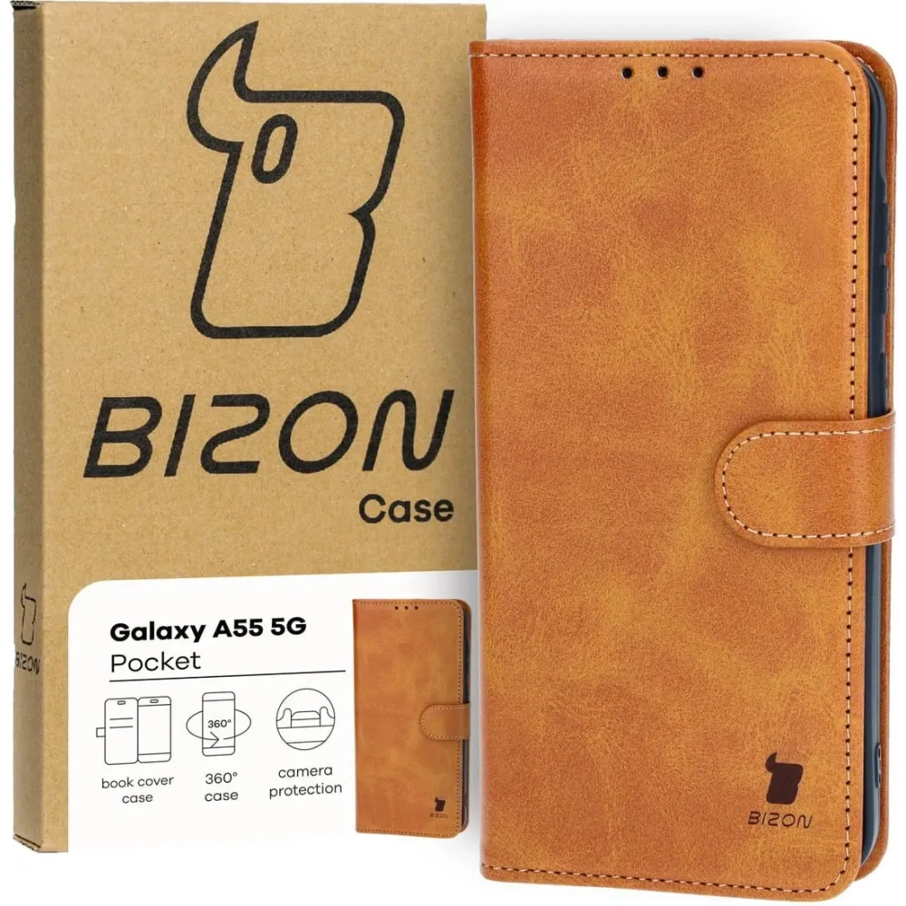 Hurtownia GSM - Bizon Case Pocket Samsung Galaxy A55 5G braun - BIZ4376 - {ean13} - Hurt