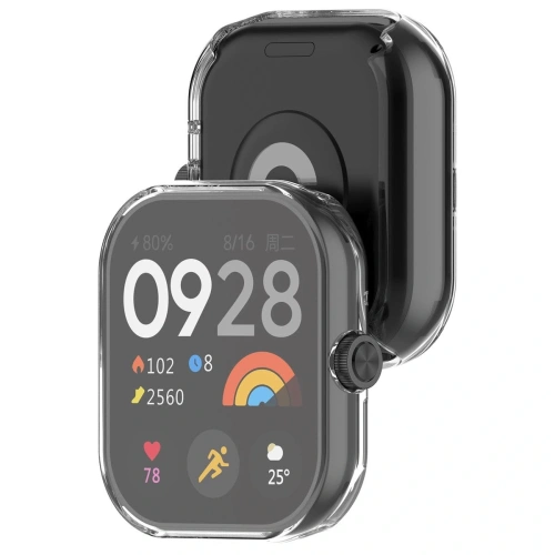 Etui z osłoną ekranu Bizon Case Watch Felipe do Xiaomi Redmi Watch 4 przezroczyste