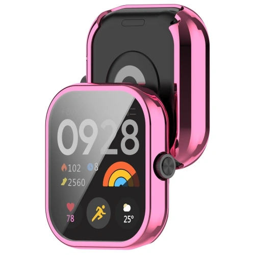 Etui z osłoną ekranu Bizon Case Watch Felipe do Xiaomi Redmi Watch 4 różowe