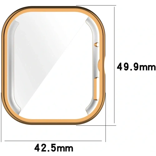 Etui z osłoną ekranu Bizon Case Watch Felipe do Xiaomi Redmi Watch 4 różowozłote