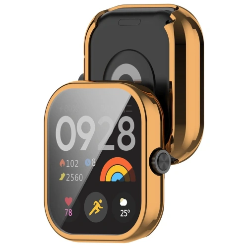 Etui z osłoną ekranu Bizon Case Watch Felipe do Xiaomi Redmi Watch 4 różowozłote
