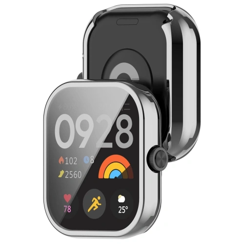 Etui z osłoną ekranu Bizon Case Watch Felipe do Xiaomi Redmi Watch 4 srebrne