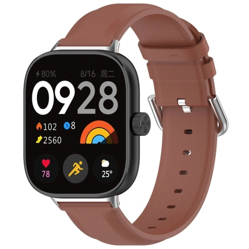 Pasek Bizon Strap Watch Casual do Redmi Watch 4 / Xiaomi Smart Band 9 Pro / 8 Pro brązowy