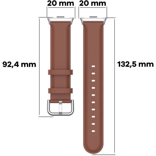 Pasek Bizon Strap Watch Casual do Redmi Watch 4 / Xiaomi Smart Band 9 Pro / 8 Pro brązowy