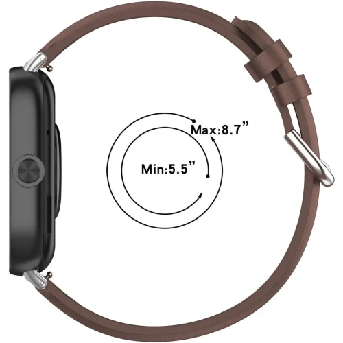 Pasek Bizon Strap Watch Casual do Redmi Watch 4 / Xiaomi Smart Band 9 Pro / 8 Pro brązowy