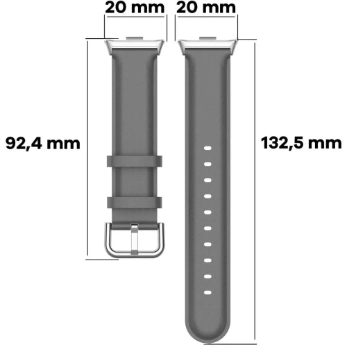 Pasek Bizon Strap Watch Casual do Redmi Watch 4 / Xiaomi Smart Band 9 Pro / 8 Pro szary